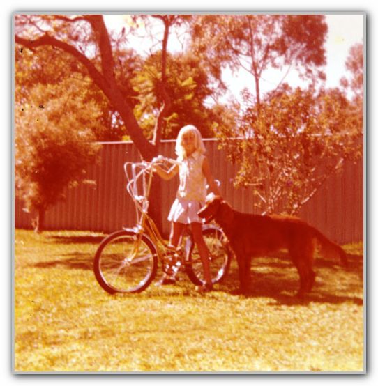 SJ & Adele in backyardPerth circa 1974